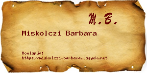 Miskolczi Barbara névjegykártya